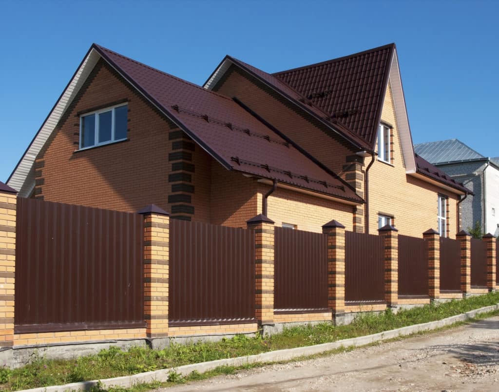 Fenced Home, Fence, House with a fence 