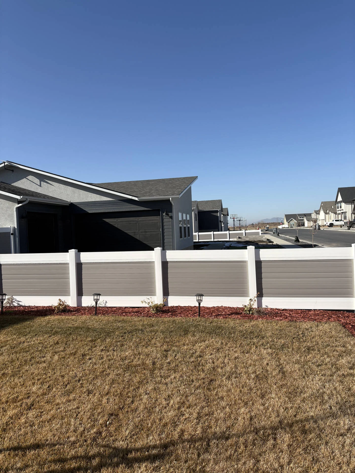 West Haven Privacy Fence: Two-Tone Vinyl, Gates