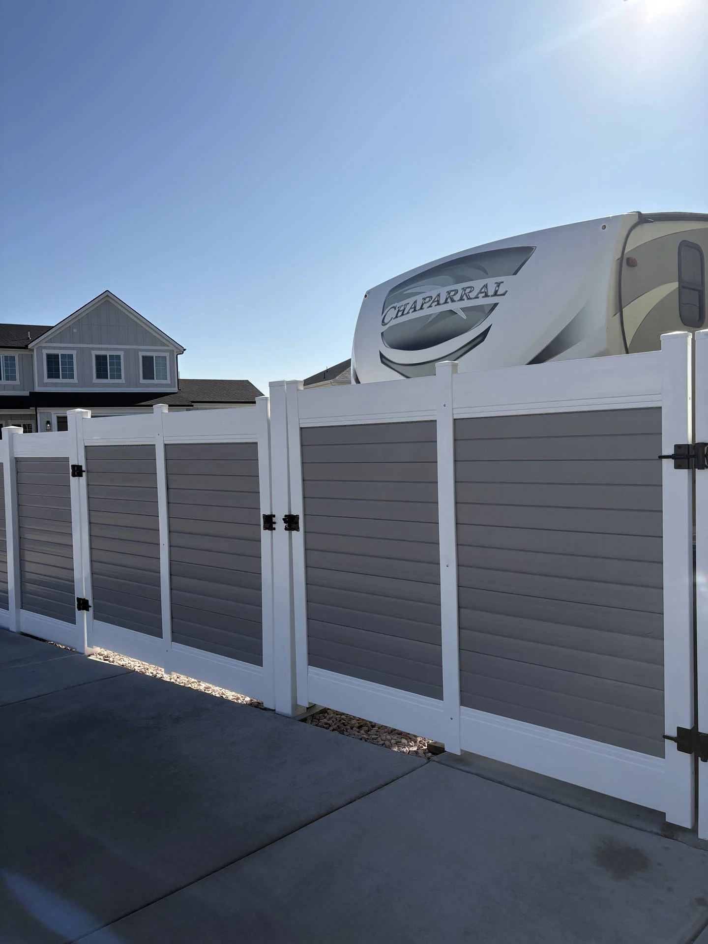 West Haven Privacy Fence: Two-Tone Vinyl, Gates