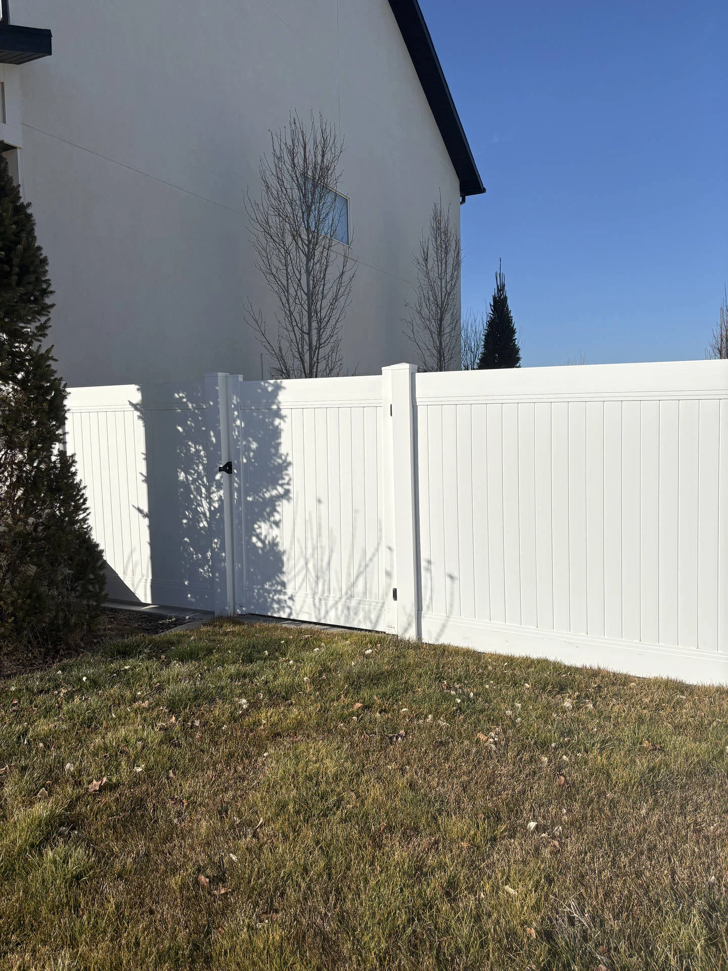 Taylor White Vinyl Privacy Fence & Gate Project