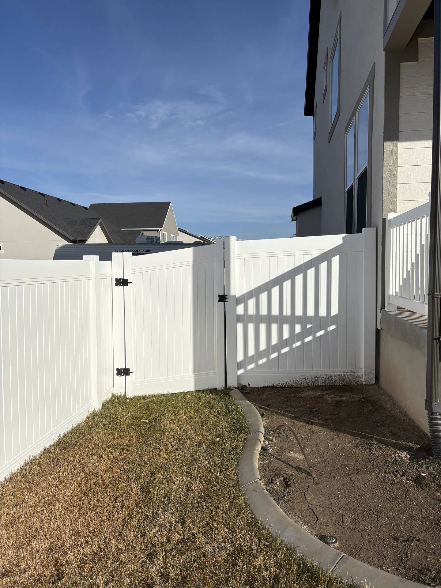 Recent Projects Clinton UT Privacy Fence with Custom Double Gate