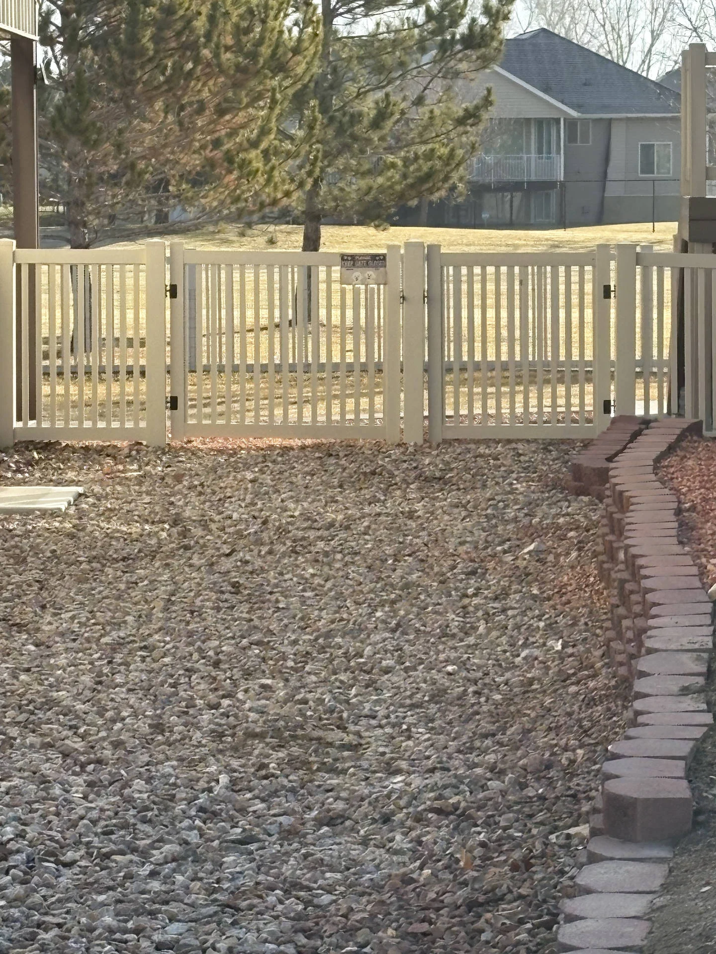 Recent Projects Farr West: Tan Vinyl Semi-Privacy Fence & Gates
