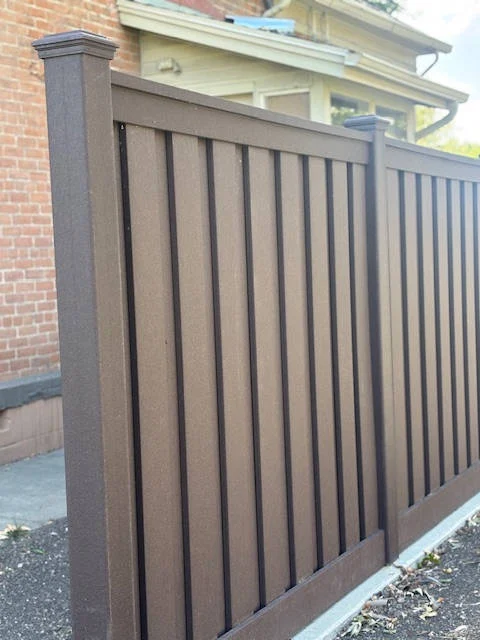 Woodland Brown Trex Privacy Fence Bountiful UT