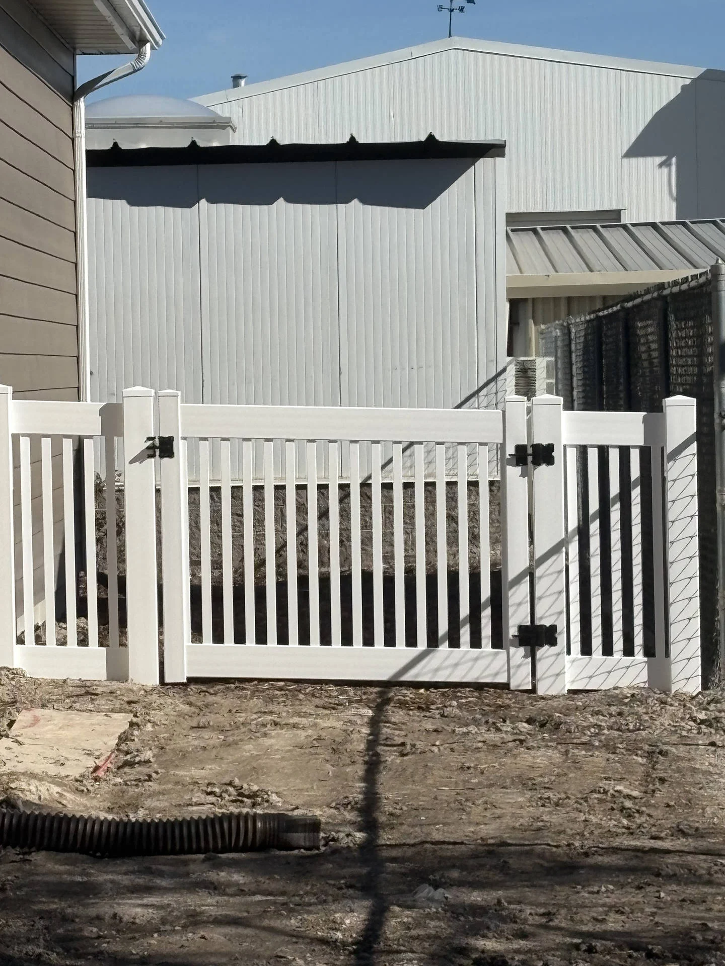 Woods Cross White Vinyl Semi-Private Fence Project