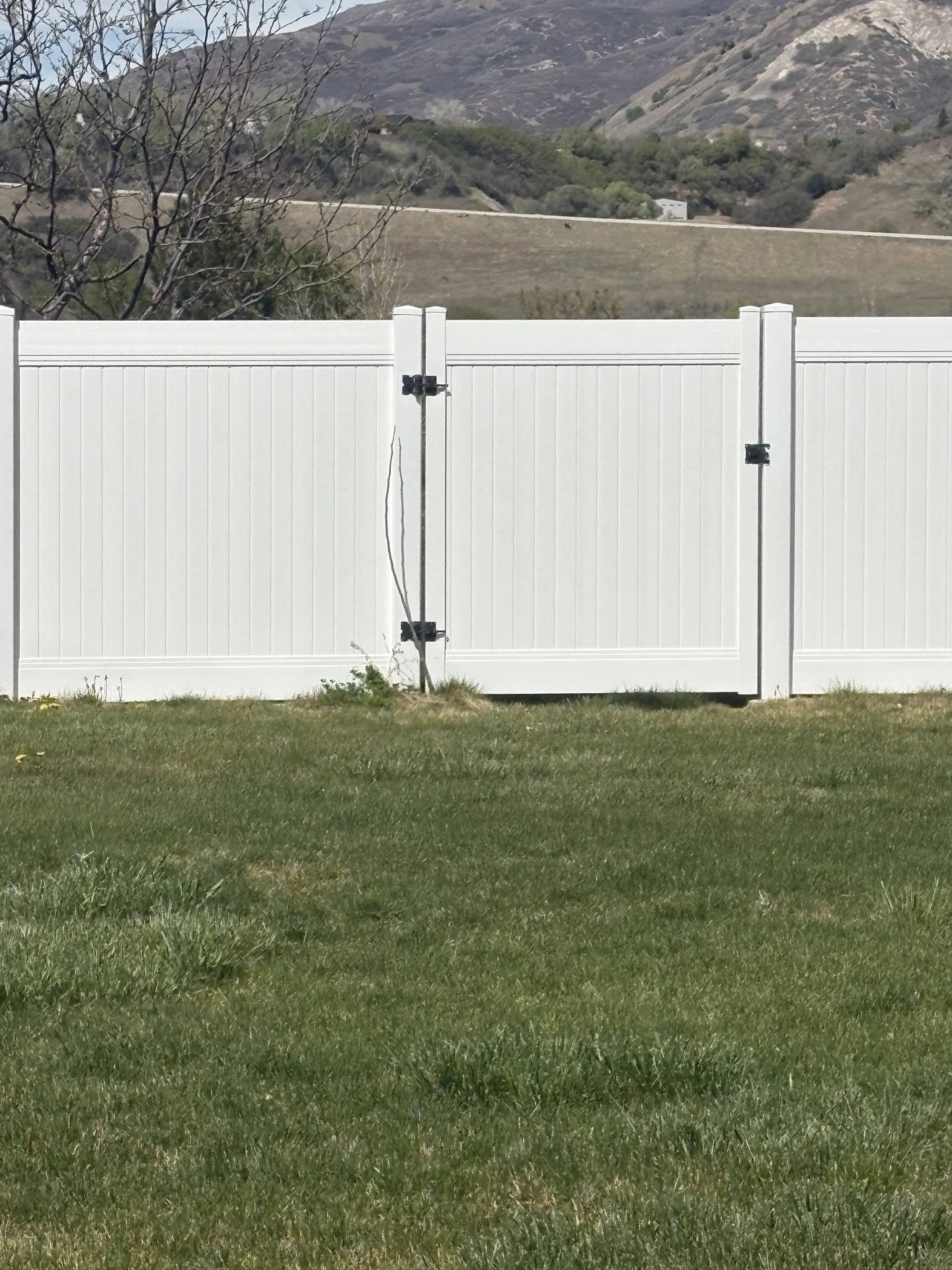 South Weber Privacy Fence: White Vinyl, Steel Gates, Built to Last