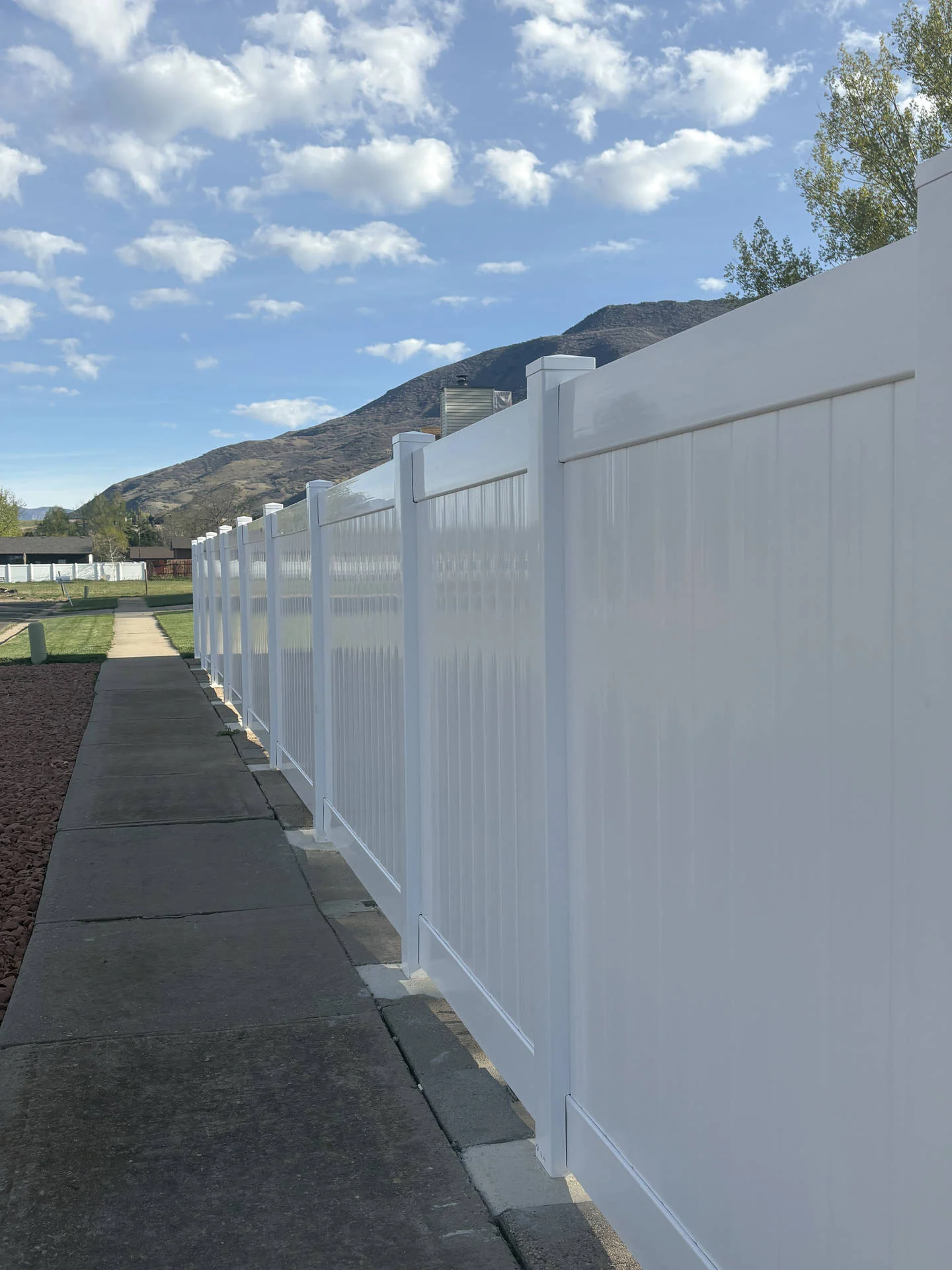 Ogden White Vinyl Fence & Custom Steel Framed Gates