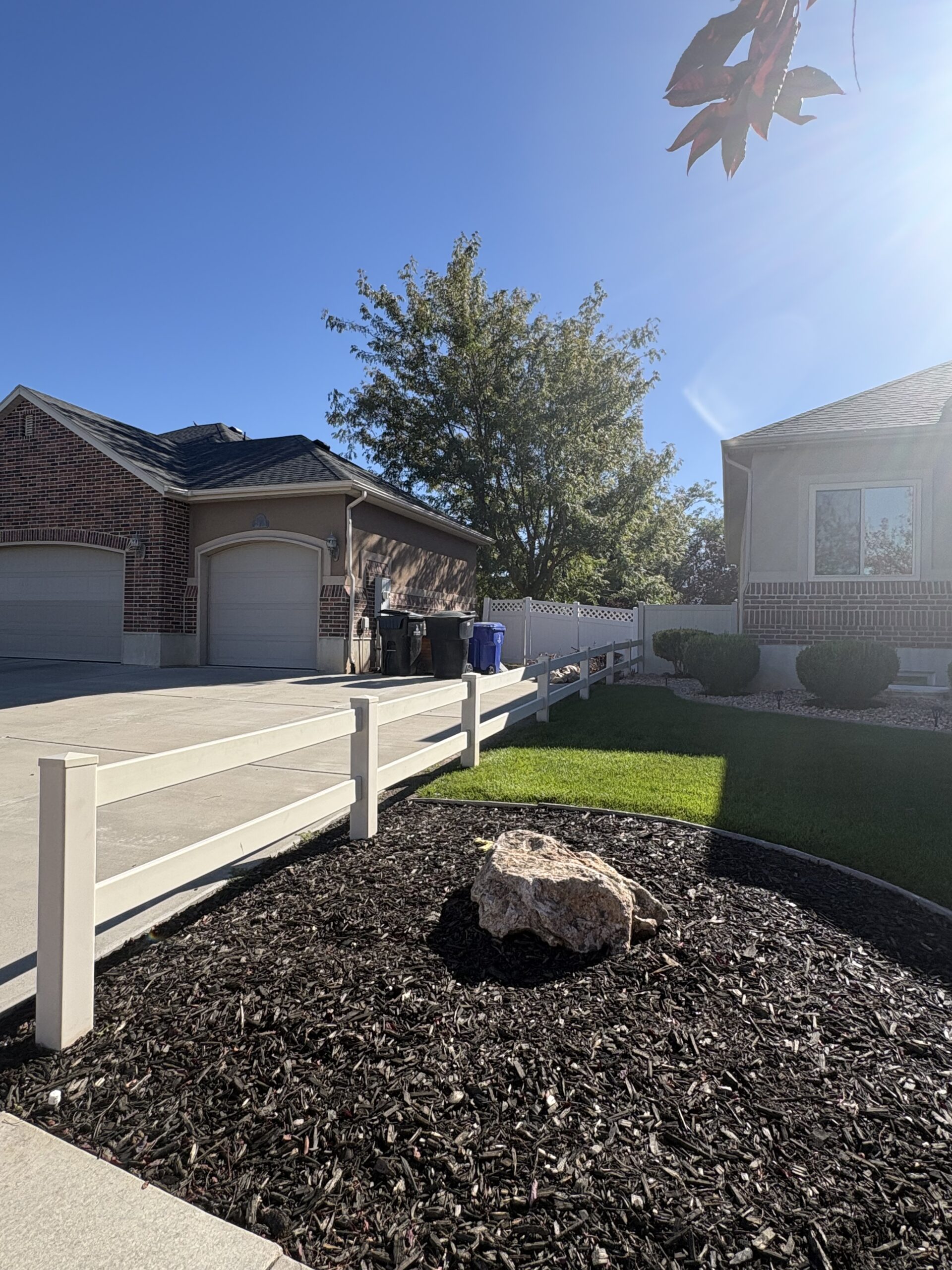 Durable Tan Vinyl Privacy Fence Installation in Syracuse, UT