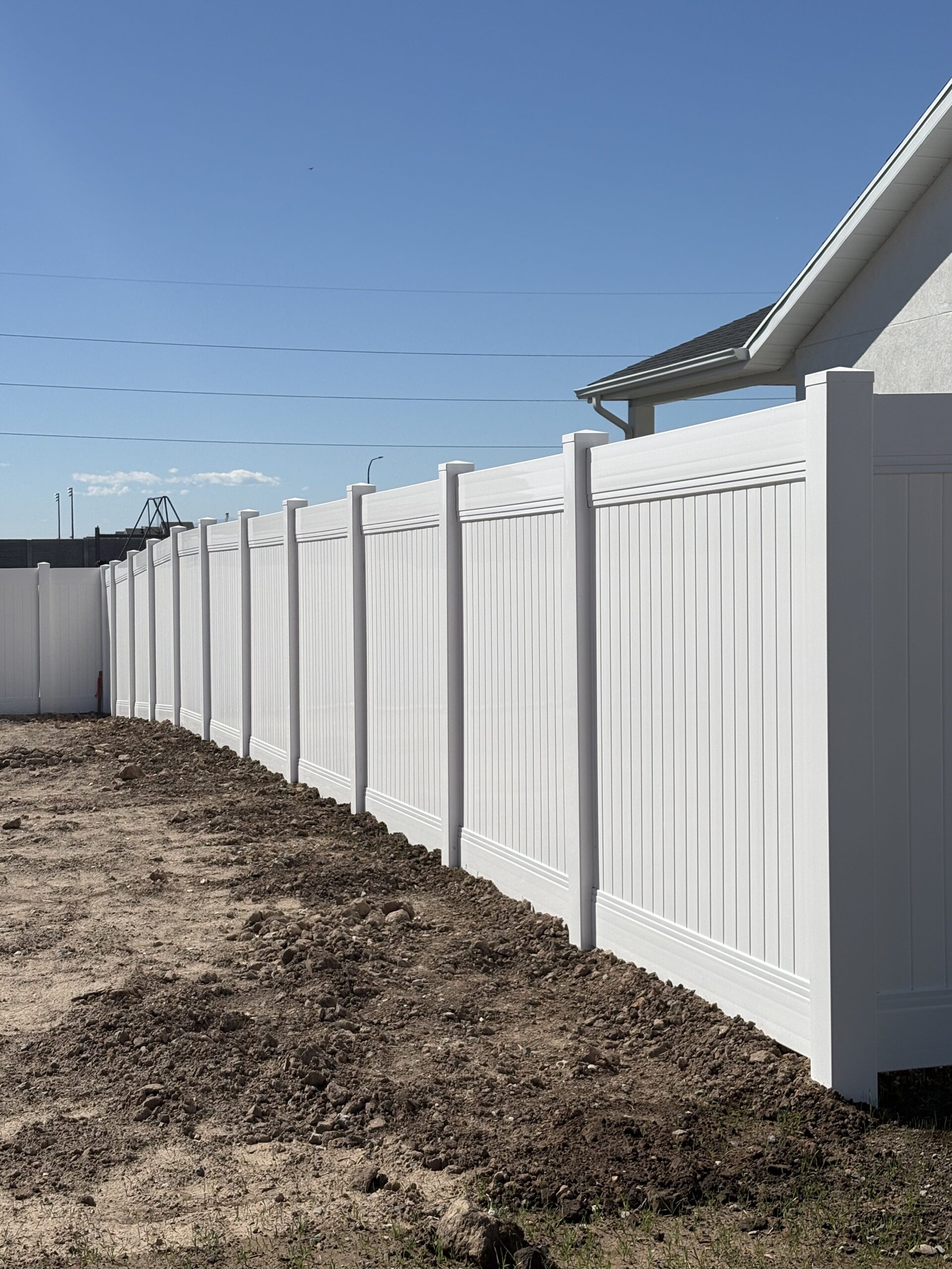 Durable White Vinyl Privacy Fence in West Point