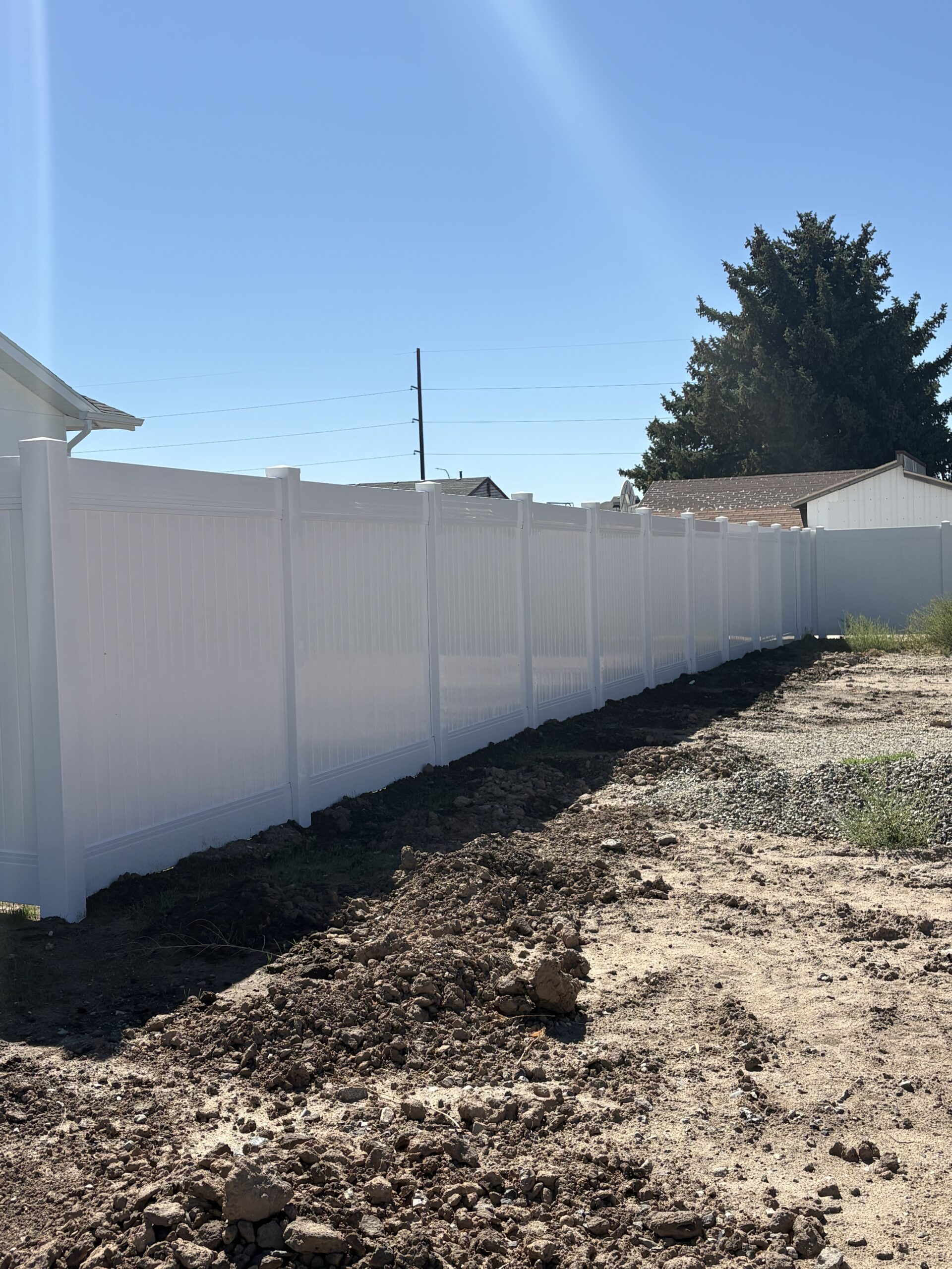 Durable White Vinyl Privacy Fence in West Point