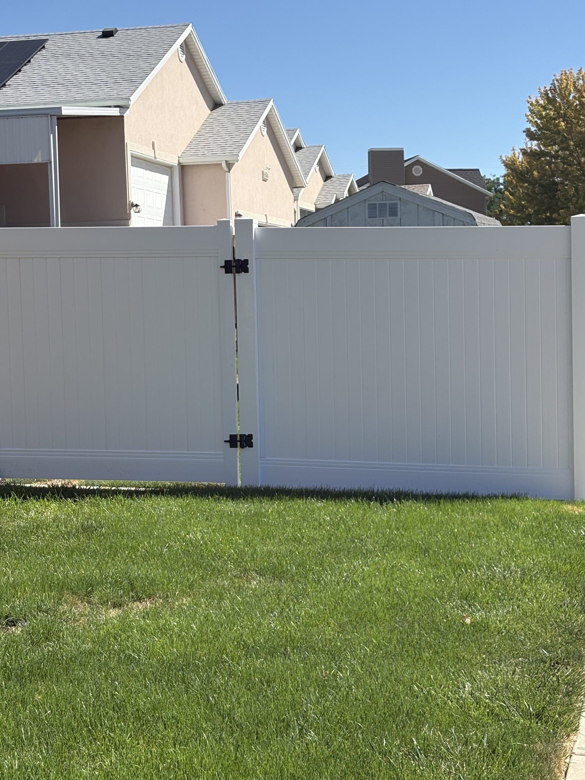 Durable White Vinyl Privacy Fence Installation in West Point