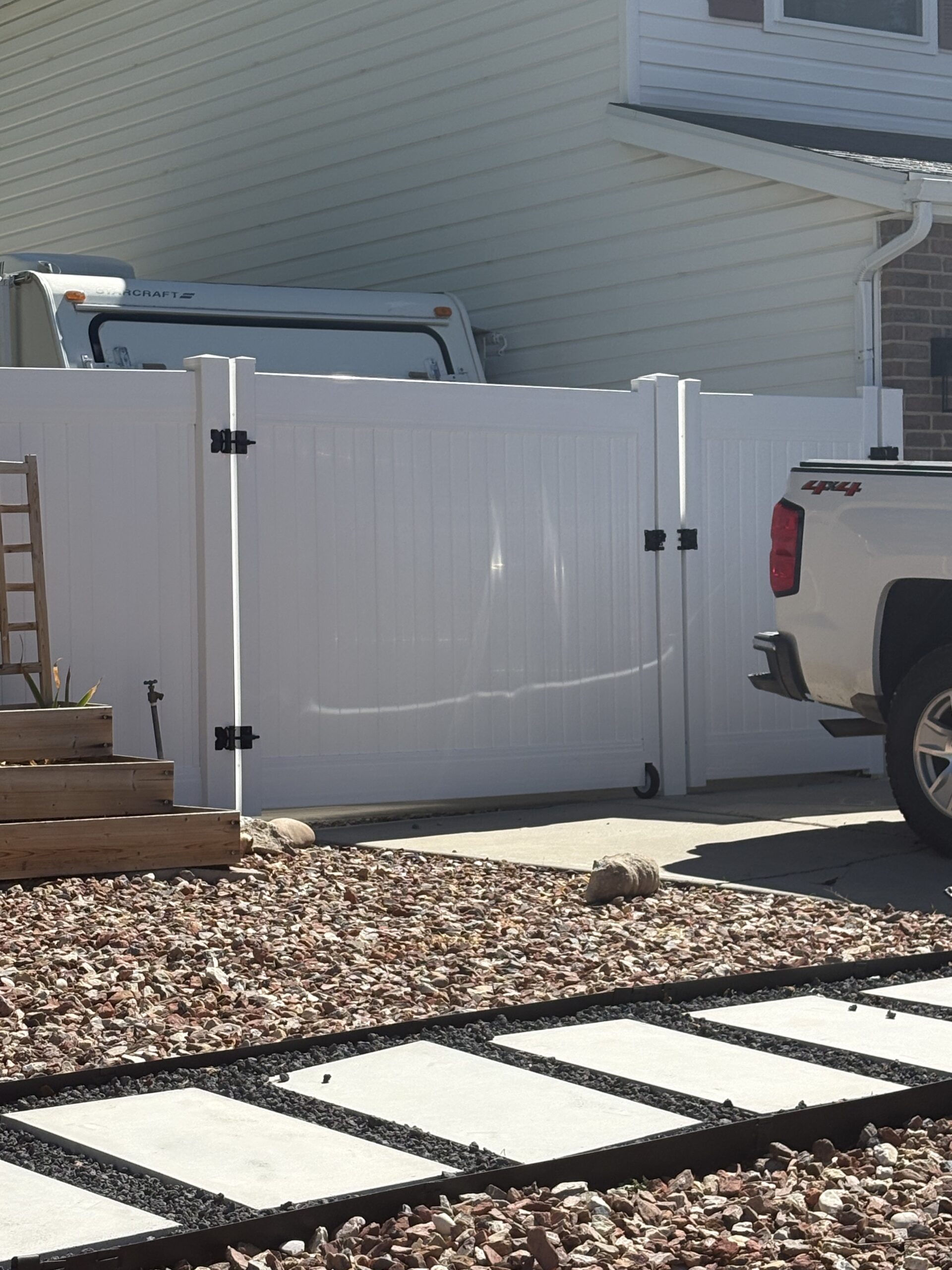 Durable White Vinyl Privacy Fence in Clinton UT