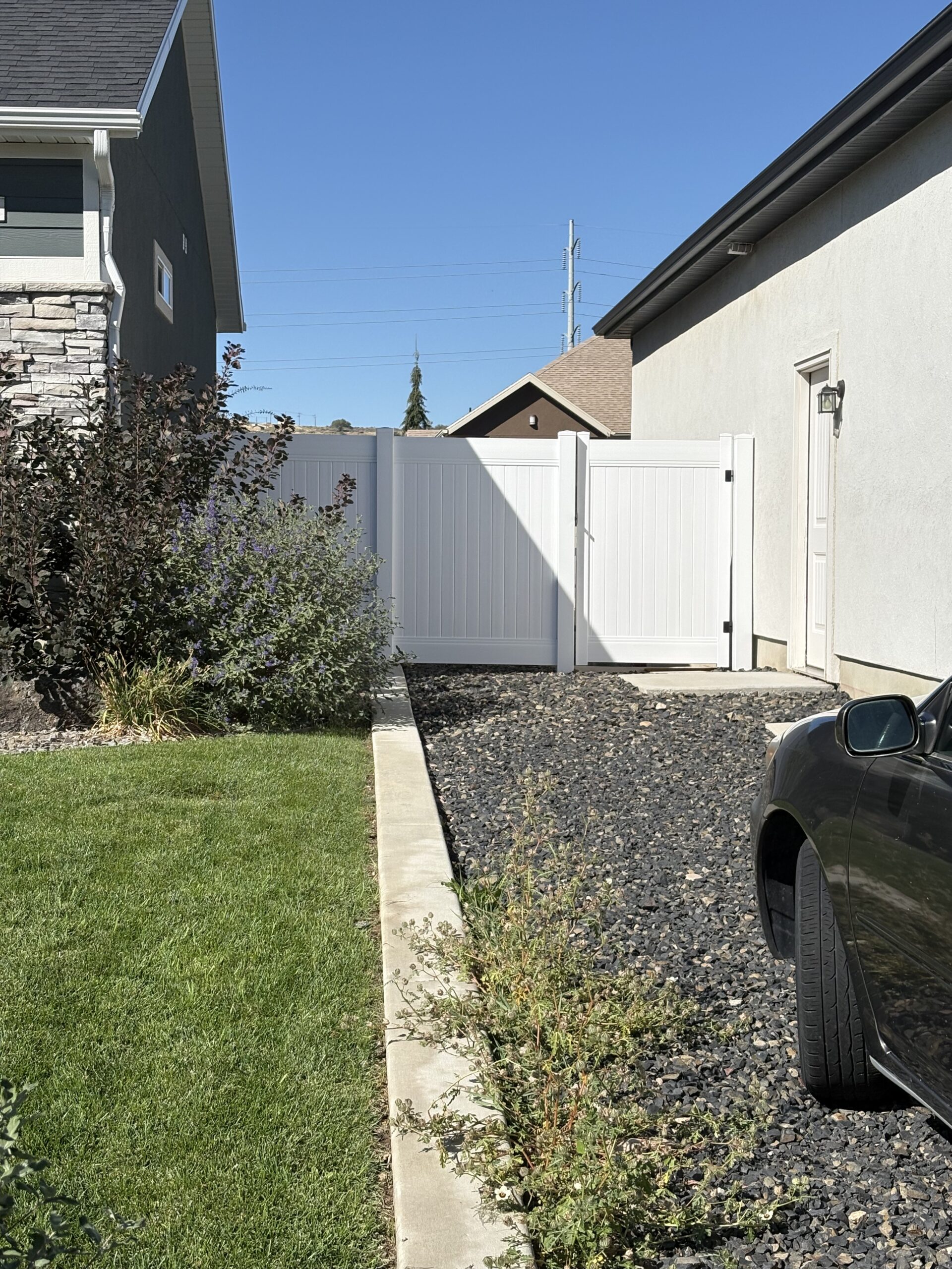 Recent Projects Durable White Vinyl Privacy Fence and Gates in South Weber