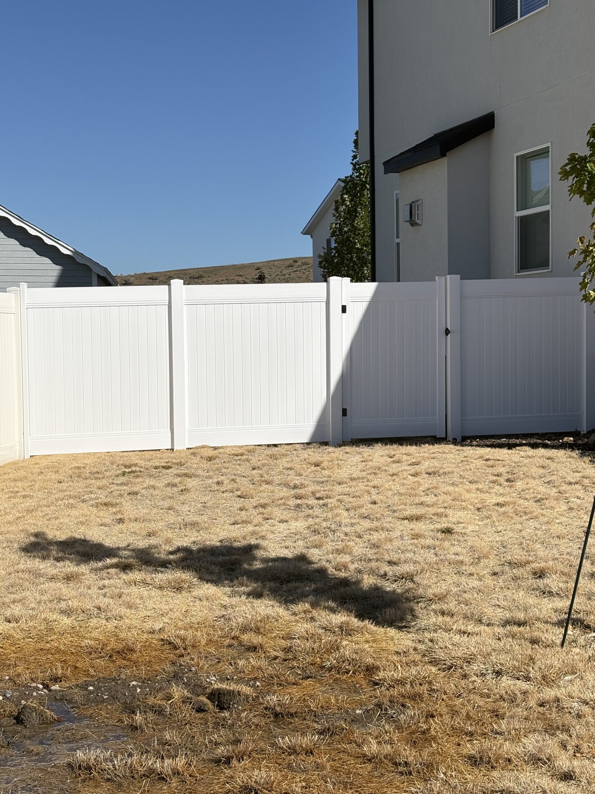 Recent Projects Durable 6-Foot White Vinyl Fence in South Weber