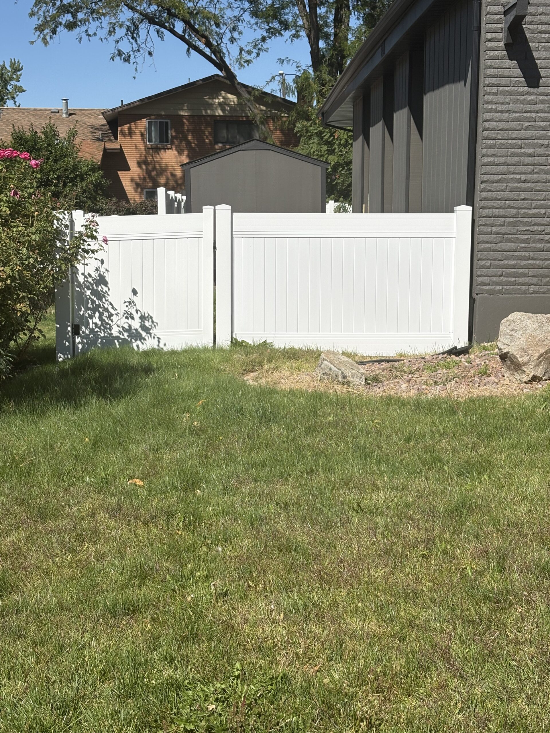 Recent Projects Durable White Vinyl Privacy Fence in South Ogden