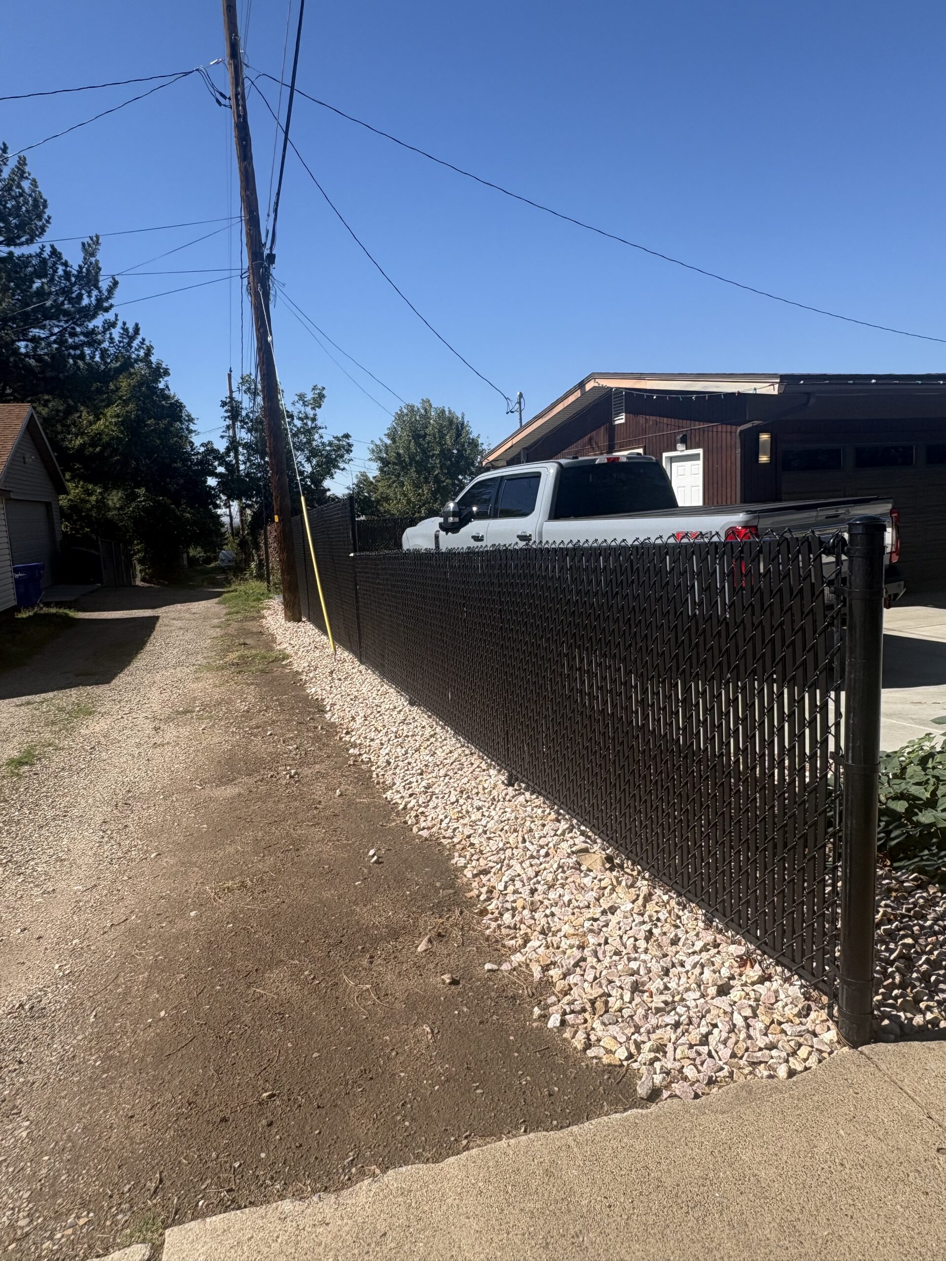 Recent Projects Durable Black Chain Link Fence Installation in Ogden
