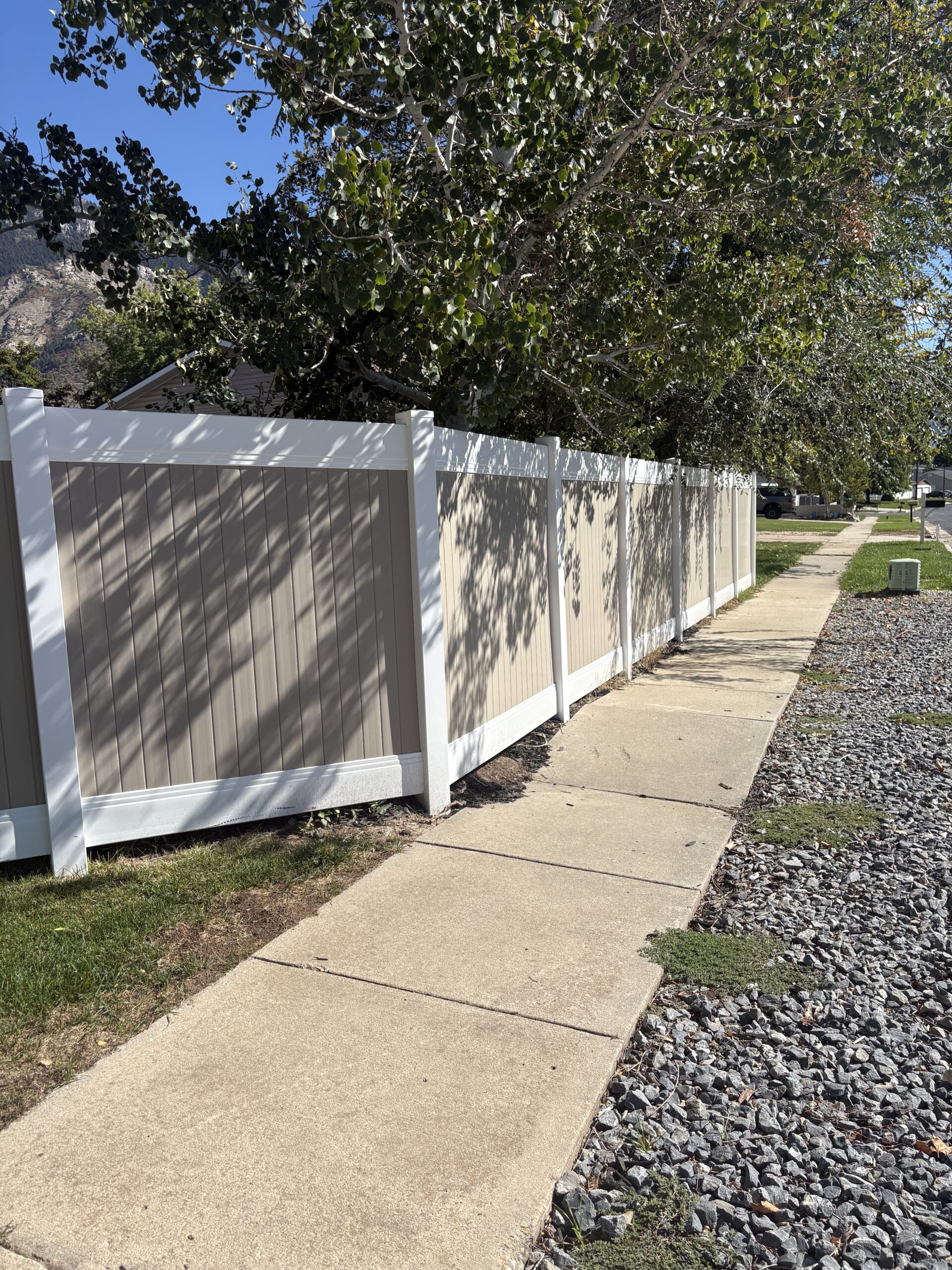 Recent Projects Durable Two-Tone Privacy Fence Installation in North Ogden