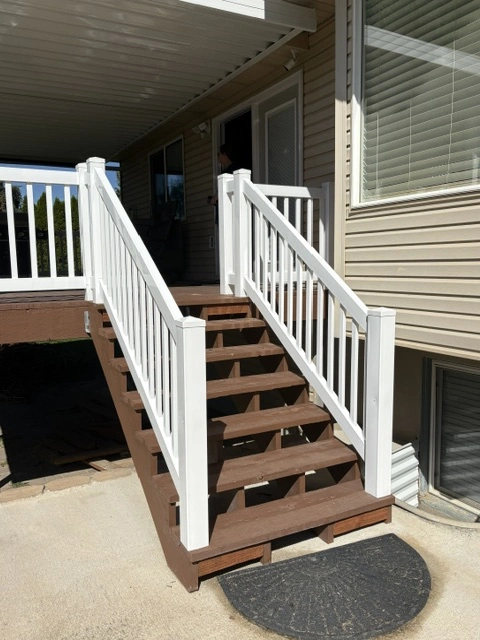Recent Projects Durable White Vinyl Small Victorian Railing in Layton