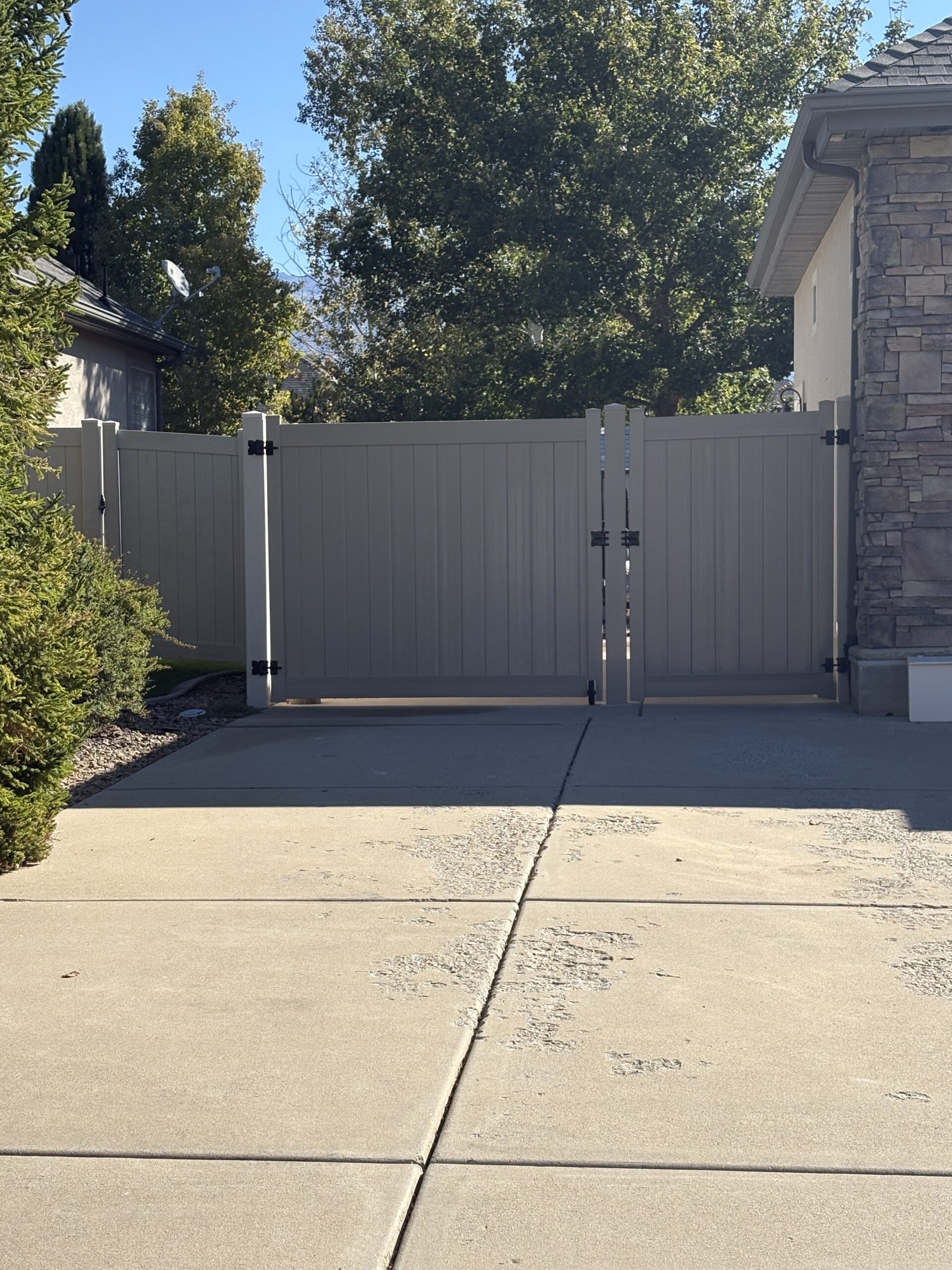 Durable Double Gate Installation in Layton, Utah