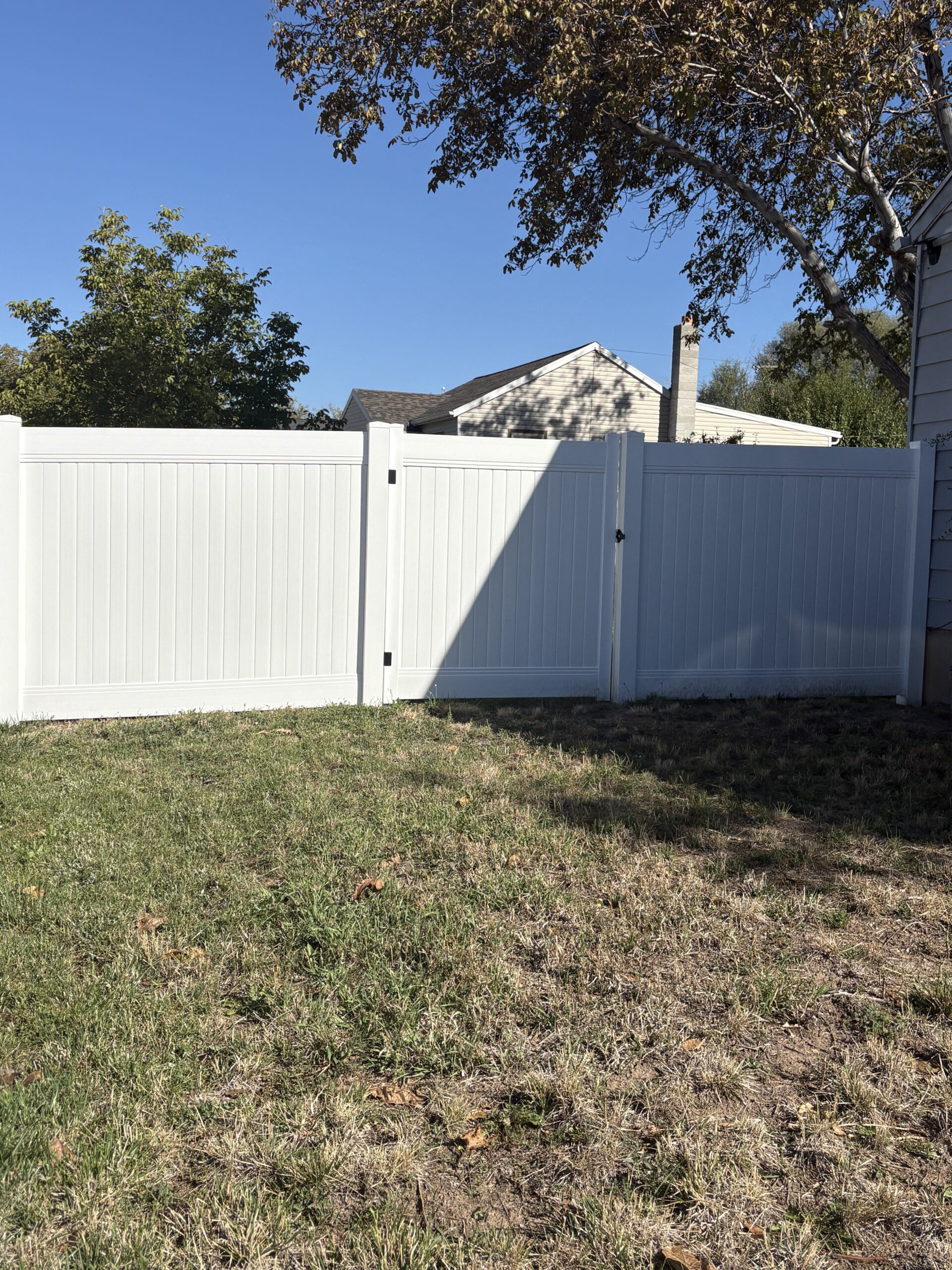 Durable White Vinyl Fence Installation in Layton, Utah