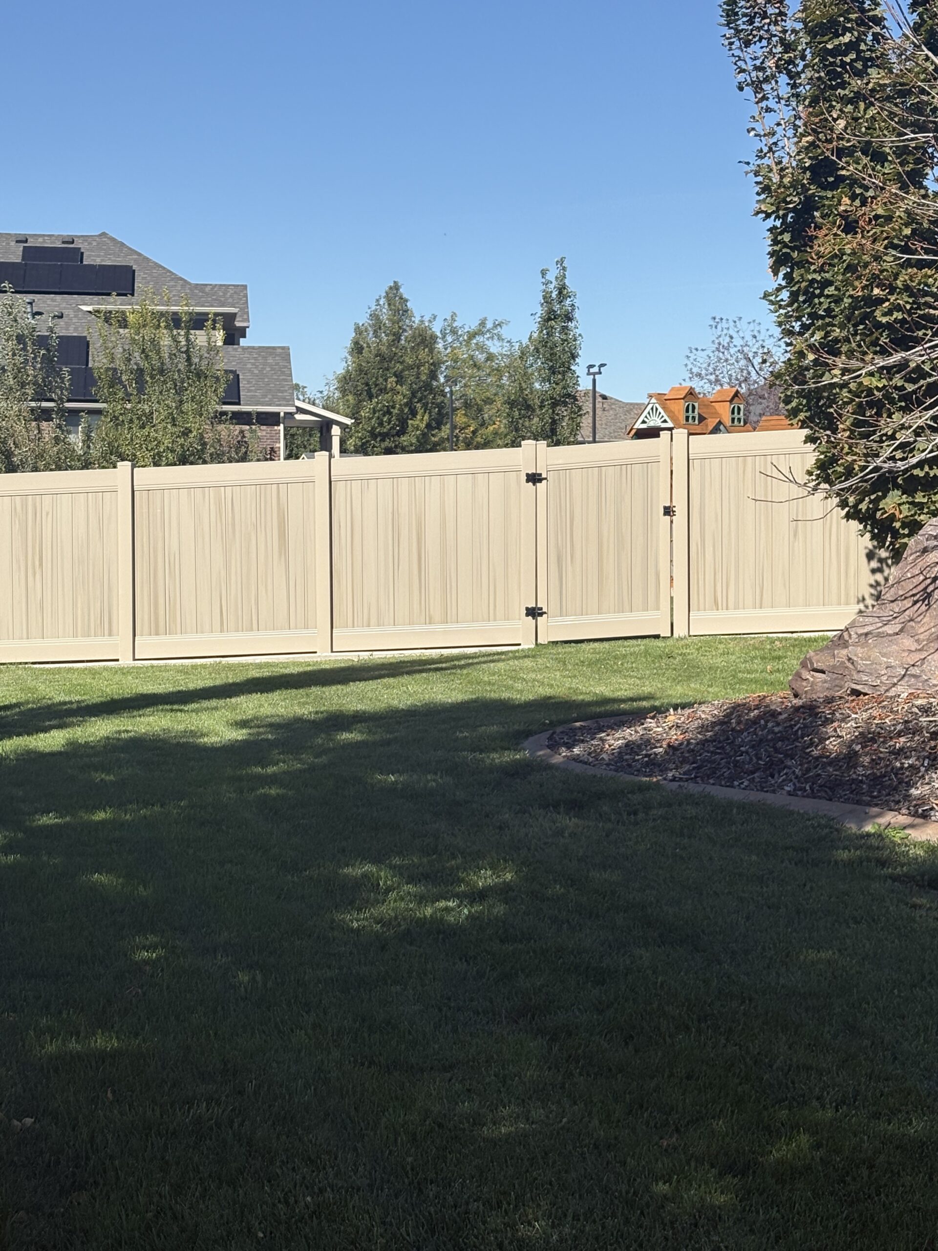 Durable Two-Tone Vinyl Privacy Fence in Layton UT